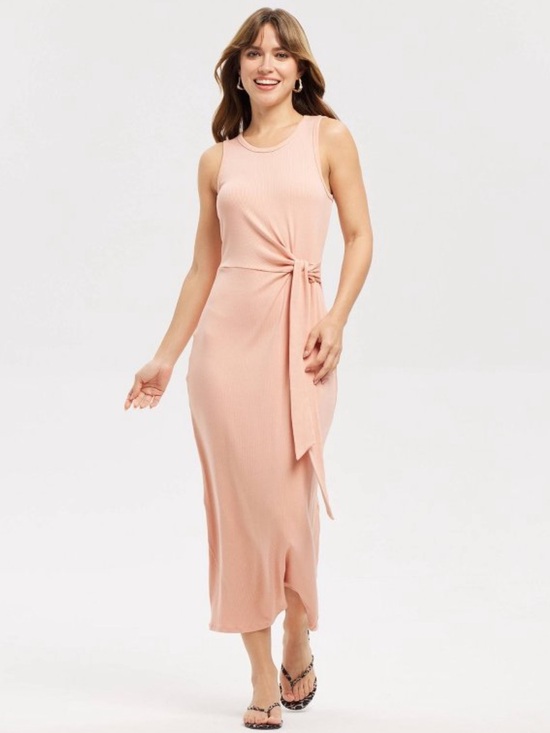 a new day Dresses & Skirts - Ribbed Tie-Waist
Maxi Bodycon Dress - A New Day™ Coral Orange S
